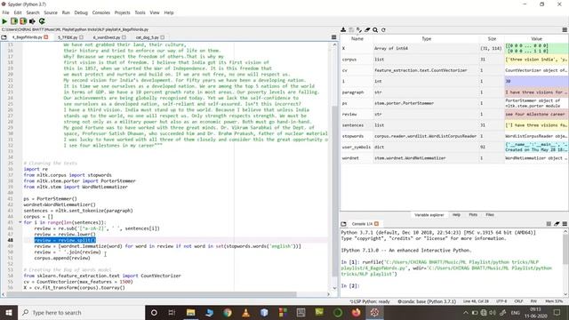 Bag of words Example | Tutorial 6 | NLP in Hindi смотреть онлайн