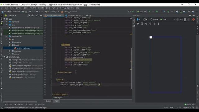 Android Studio Tutorial - Phone Flag and Country Code смотреть онлайн