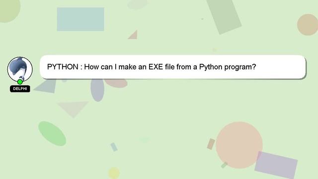 PYTHON : How can I make an EXE file from a Python program? смотреть онлайн