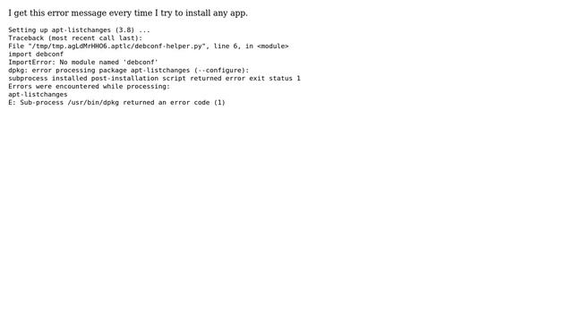 Ubuntu: Can't install software because "No module named 'debconf'" error in apt/dpkg смотреть онлайн
