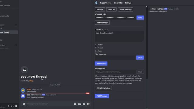 Discohook - Send messages to threads & forum channels смотреть онлайн