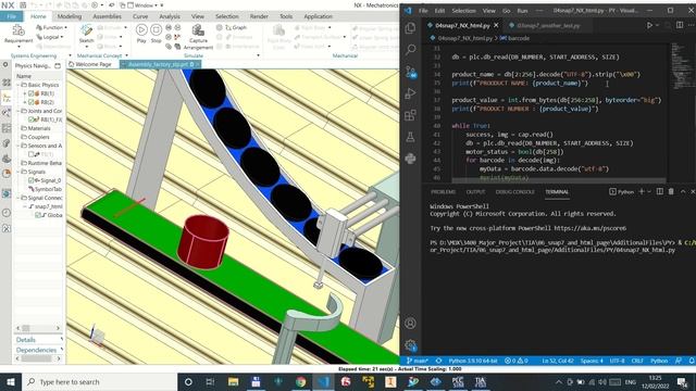 Siemans NX simulation with PLCSIM and Python смотреть онлайн