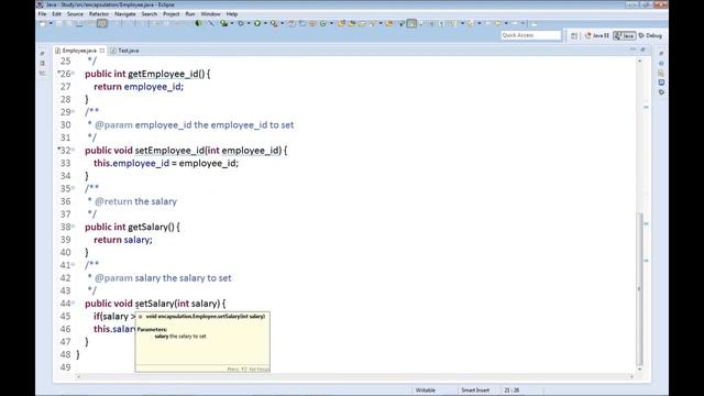 encapsulation in java with realtime example смотреть онлайн