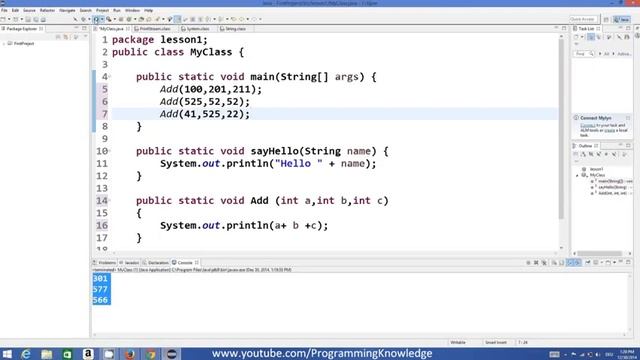 Java Tutorial For Beginners 17 Parameter passing and Returning a Value from a Method смотреть онлайн