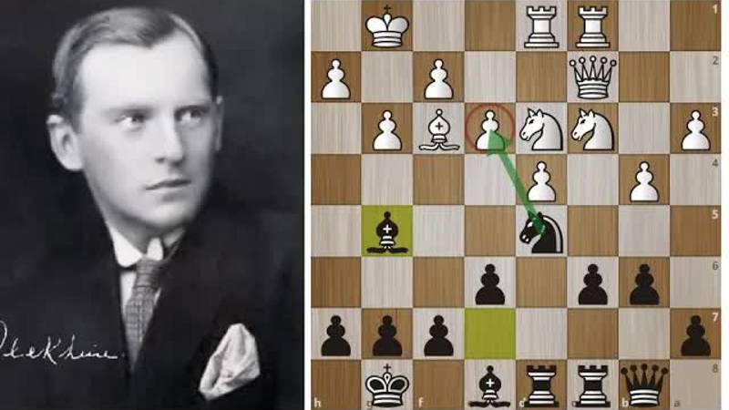 Александр Алехин в напряженной схватке переигрывает Капабланку! Шахматы. [_5wiWHUXscQ]