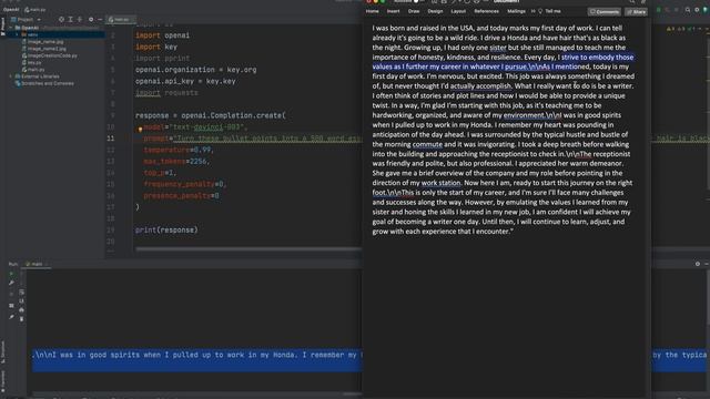 Using OpenAI and Python to write a 500 word essay based on bullet points. смотреть онлайн