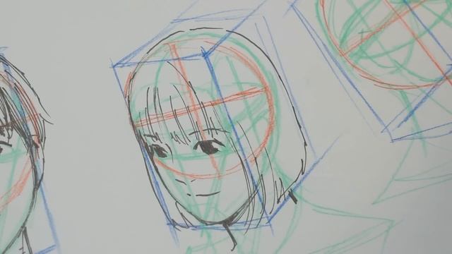 頭部のワイヤーを描く練習 : Drawing practice Head смотреть онлайн