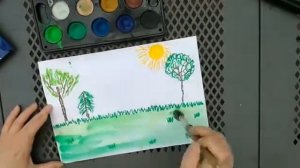 Аппликация       « Палатка в лесу»