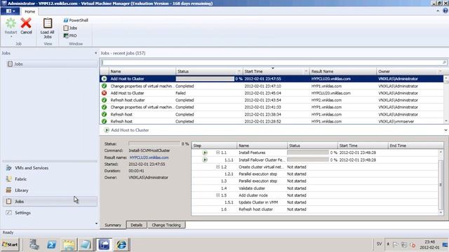 VMM 2012 add cluster node by vNiklas смотреть онлайн
