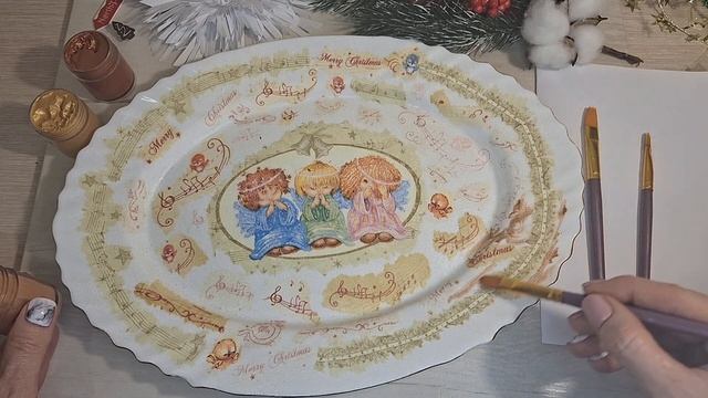 Christmas Decorations With Angels! Beauty! Festive Decoupage