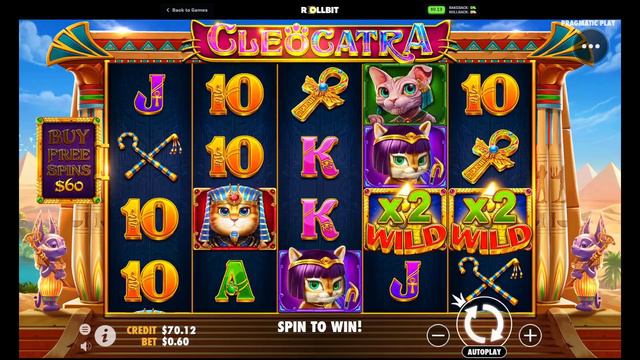 THE LAST SPIN WAS HUGE... (Cleocatra Bonus Buys) смотреть онлайн