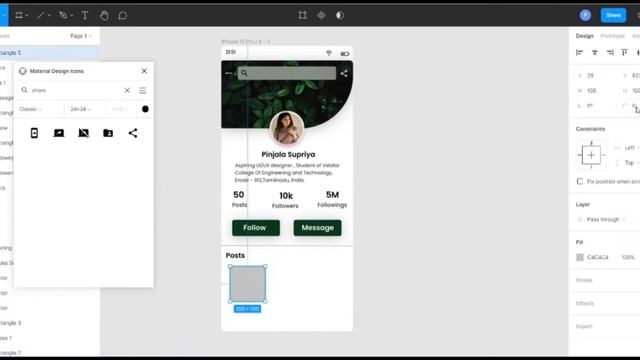 HOW TO CREATE A PROFILE PAGE USING FIGMA | FIGMA ONLINE TUTORIAL FOR BEGINNERS смотреть онлайн