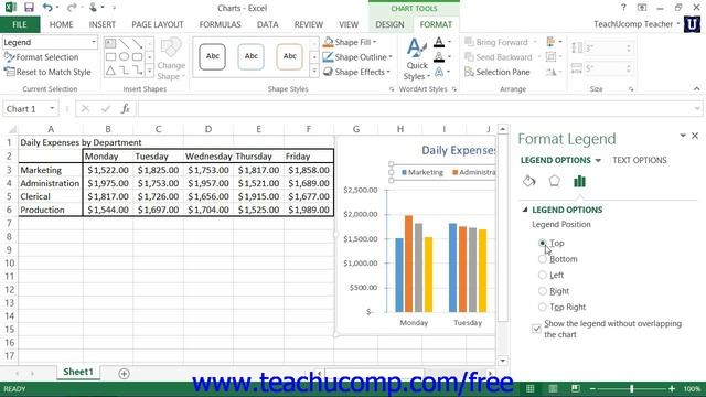 Excel 2013 Tutorial Formatting a Legend Microsoft Training Lesson 28.10 смотреть онлайн