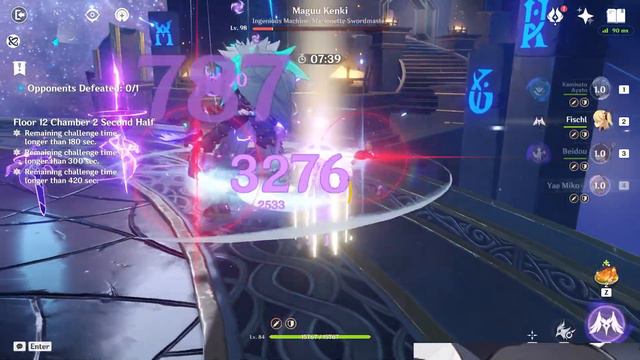 Yoimiya and taser team ( you can change ayato to yelan ) Spiral Abyss V2.7 Full Star Clear смотреть онлайн