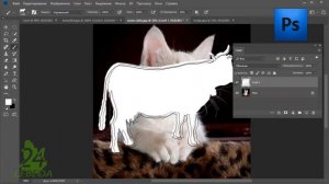 Фотография с круглыми краями. Как сделать фото в виде животного. Brush. Фотошоп. Photosop. Урок 2