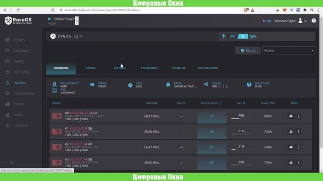?ПРОФИТ 1.60$ В СУТКИ СУПЕР МАЙНИНГ / МАЙНИМ ERGO НА 4GB ВИДЕОКАРТАХ / RVN ОТДЫХАЕТ / ЧТО МАЙНИТЬ?