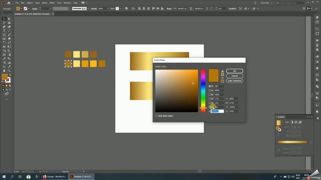 How to Create GOLD GRADIENT in Adobe Illustrator - Vector Tutorial смотреть онлайн