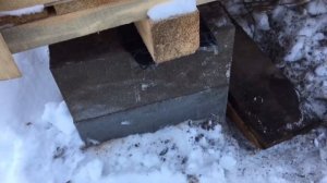 29.01.19. Подняли бытовку на один блок.