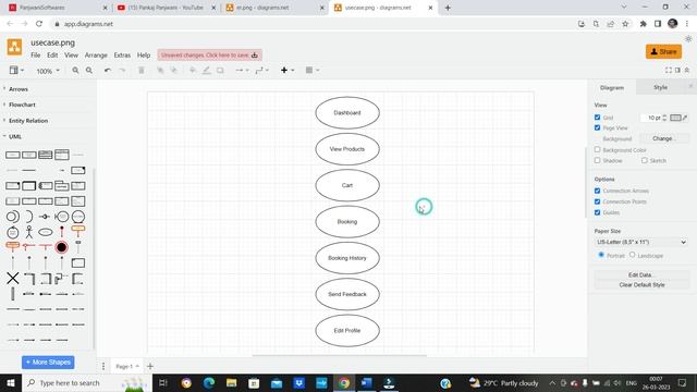 How To Draw Use Case Diagram using draw.io | In Hindi смотреть онлайн