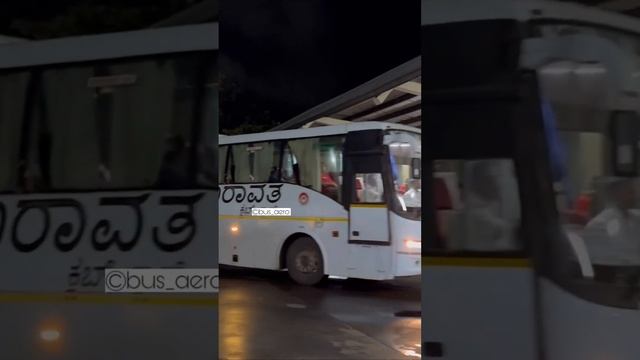 KSRTC Airavat Club Class Volvo B9r arriving at Mangalore bus stand for its ride to Mysore смотреть онлайн