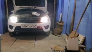 Светодиодные лампы Led c6 н4 пересвет Лады Гранты, чёткий вид!