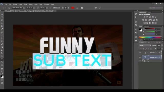 Weekly! : Day 5 - Gta 5 Thumbnail Template! смотреть онлайн