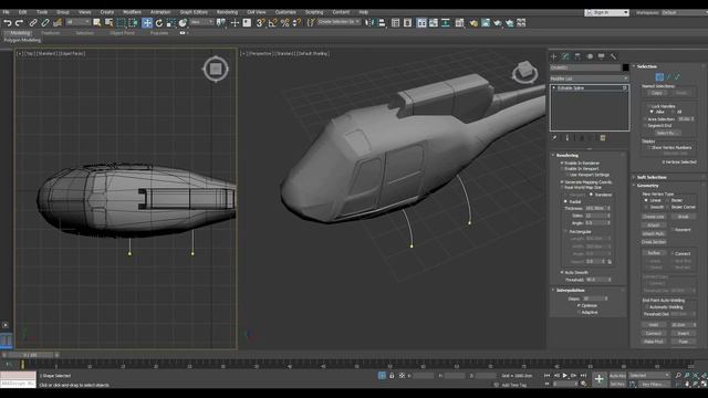 Modeling Helicopter Eurocopter AS350 3ds max tutorial part - 3 смотреть онлайн