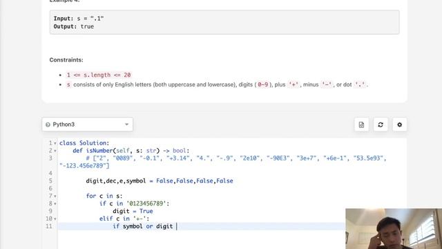Leetcode - Valid Number (Python) смотреть онлайн