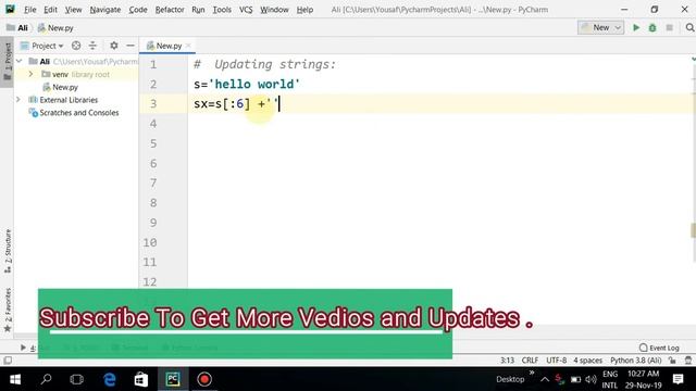 How we do updating string on python? смотреть онлайн