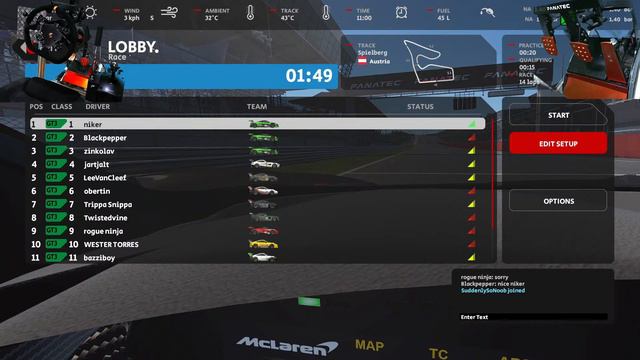 Automobilista 2 Multiplayer McLaren 720s GT3 @ Spielberg VR Fanatec Valve Index смотреть онлайн
