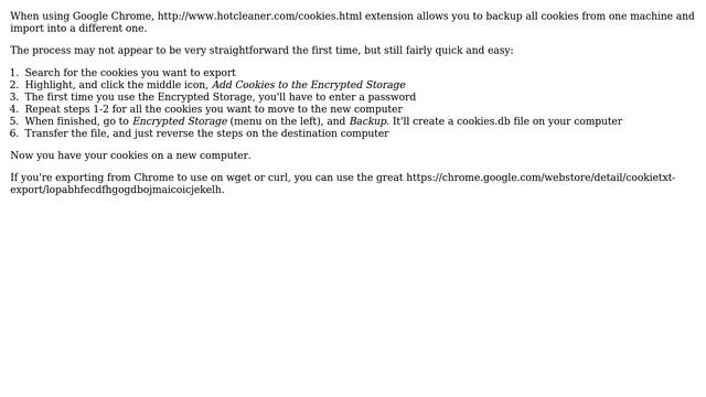 How do I transfer / copy cookies from one browser to another смотреть онлайн