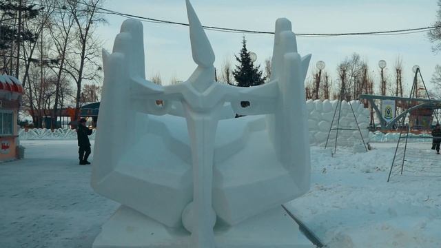 Выставка снежных фигур в Хабаровске. UHD 4K смотреть онлайн