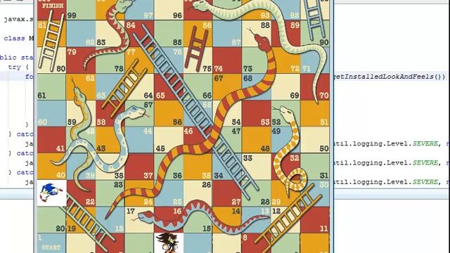 Snakes and Ladder game in Java смотреть онлайн