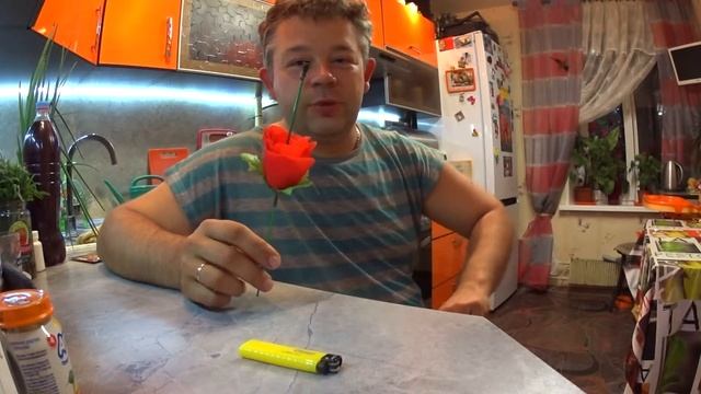 Фокус с розой, очень легко и просто! Роза из огня. смотреть онлайн