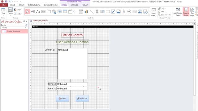 Access VBA - How to Transfer data From TextBox To a ListBox Using User Defined Function смотреть онлайн