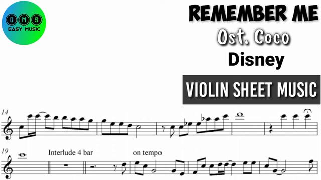 [Karaoke] Remember Me - Ost. Coco [Backing Track Sheet Music] смотреть онлайн