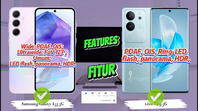 Samsung Galaxy A55 5G vs vivo V29 5G смотреть онлайн