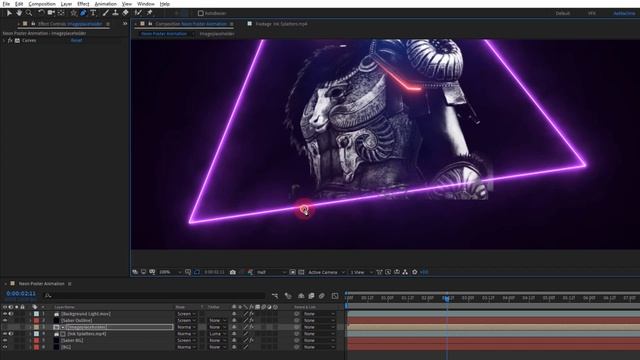Neon Poster Animation in After Effects | After Effects Tutorial смотреть онлайн