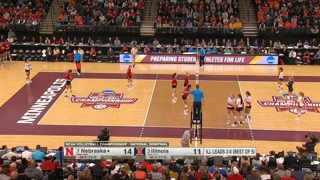 Nebraska V. Illinois: 2018 NCAA Volleyball Semifinal (Full Replay)