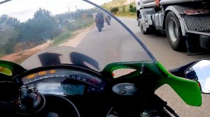Kawasaki ZX10-R Hunting Yamaha R1 and BMW M1000RR