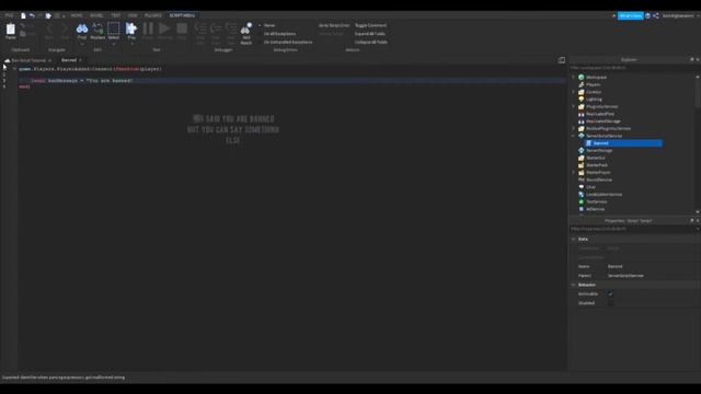 How to make a ban script on roblox смотреть онлайн