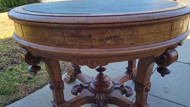 Victorian game table library table Renaissance revival by Victorian Depot смотреть онлайн