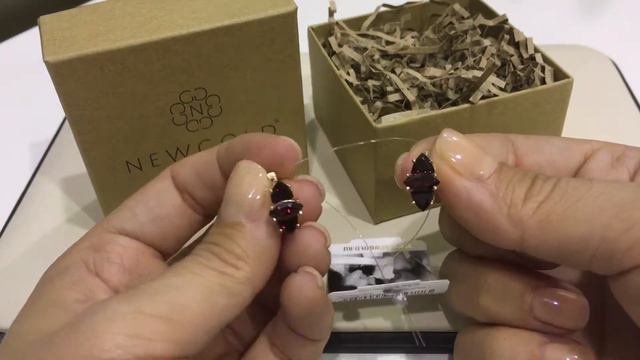 Серьги 1185 из красного золота 585 пробы с гранатами смотреть онлайн
