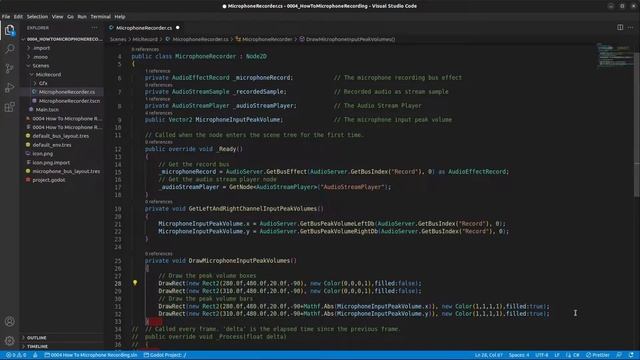 Godot C# How To, Episode 4. Microphone Recording with input peak volume montoring смотреть онлайн