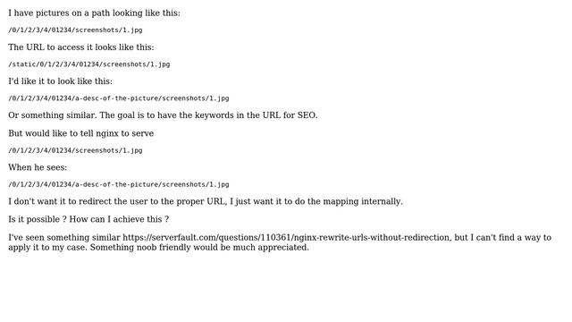 DevOps & SysAdmins: How to make nginx remap a part of the URL without sending a redirection? смотреть онлайн