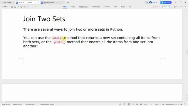 Python for beginners step_9: Set's in python смотреть онлайн