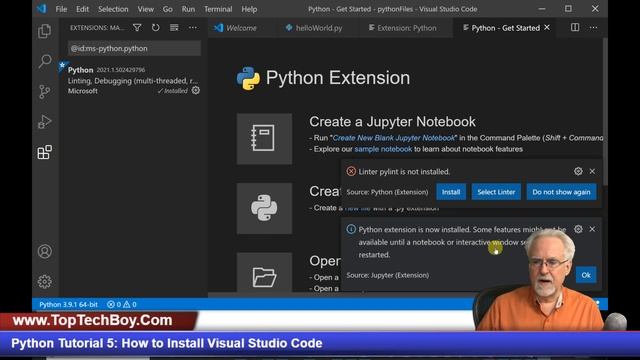 Python Tutorial 5: How to Install Visual Studio Code смотреть онлайн