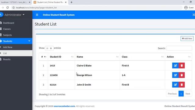 Online Student Result System Demo смотреть онлайн