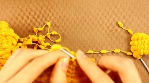 Как вязать помпонной пряжей | Вязание крючком | Помпонная пряжа видео вязание | Урок #11