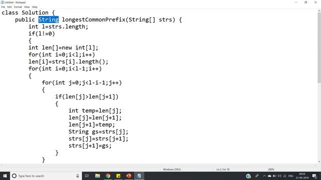 Longest common prefix | JAVA смотреть онлайн